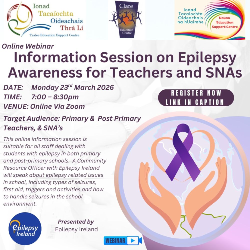 SP26-104 Online Session: Information Session on Epilepsy Awareness for Teachers and SNAs
